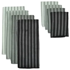Design Imports Stripe Mf Twl Gray Set/4 -Design Imports GUEST bca52f39 7029 40a9 9da2 06df1555bf36