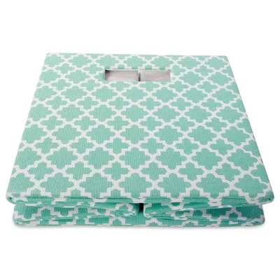 Polyester Cube Lattice Aqua Square 13x13x13 2 Polyester Cube Lattice Aqua Square 13x13x13 - Image 2