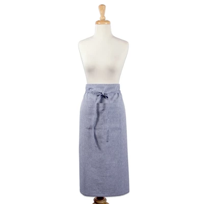 Design Imports Bistro Chambray Apron Blue 4 Design Imports Bistro Chambray Apron Blue - Image 4