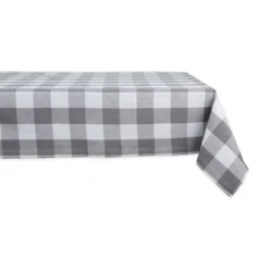 Design Imports Gray/White Buffalo Check Tablecloth 60X120 -Design Imports GUEST bd14bfac 047f 4579 8619 16acfc704e19