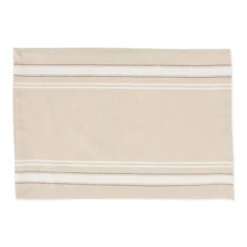 WHITE FRENCH STRIPE PLACEMAT SET/6