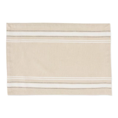 WHITE FRENCH STRIPE PLACEMAT SET/6 1 WHITE FRENCH STRIPE PLACEMAT SET/6