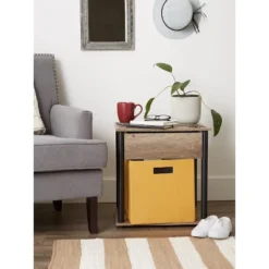 Design Imports Polyester Cube Solid Honey Gold Square 13X13X13 -Design Imports GUEST be692502 464f 4815 986f 724c4773f361