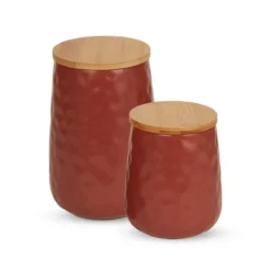 Design Imports Cinnamon Matte Dimple Texture Ceramic Canister Set/2 17 Design Imports Cinnamon Matte Dimple Texture Ceramic Canister Set/2 -Design Imports GUEST be8ce07a 55ae 472e ba0c 9e1abb107c75
