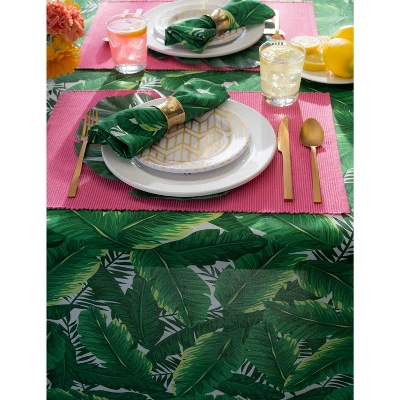 Design Imports Banana Leaf Outdoor Tablecloth 60X84 2 Design Imports Banana Leaf Outdoor Tablecloth 60X84 - Image 2