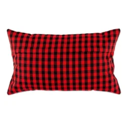 4pk 12"x20" Assorted Throw Pillow Covers Red/Black - Design Imports