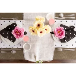 DII Peony Flower Napkin Ring Set 4 Piece, Pink