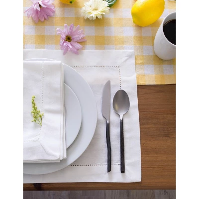 OFF-WHITE HEMSTITCH PLACEMAT SET/4 2 OFF-WHITE HEMSTITCH PLACEMAT SET/4 - Image 2