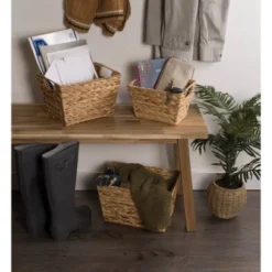 Design Imports Set Of 3 Water Hyacinth Baskets Natural -Design Imports GUEST c00cef94 13b6 4d29 a485 9d16c1c87060