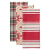 Design Imports Assorted Christmas Dishtowel Set 3 Piece, 18X28", Scandinavian Snowflakes