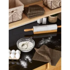 Design Imports Windowpane Terry Dishcloth Set 6 Piece, 12X12", Brown -Design Imports GUEST c1391f54 e1b2 4c38 886e a6a2637f6fe3