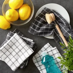 Design Imports Gray Combo Windowpane Dishcloth (Set Of 6) -Design Imports GUEST c1b925bf 1cf5 463d bd7d 875c2918755b