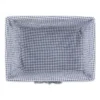 Design Imports Set Of 2 M Antique White Chicken Wire French Gingham Check Liner Baskets Blue/White