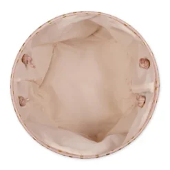 Design Imports Polyester Bin Dots Gold / Millennial Pink Round Large 15X16X16