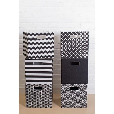 Polyester Cube Stripe Black Square 13x13x13 7 Polyester Cube Stripe Black Square 13x13x13 - Image 7
