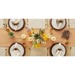 Design Imports Gingham Check Table Runner, Pumpkin Spice, 14X72" -Design Imports GUEST c2eba253 9818 4175 be01 68dc72f524d7