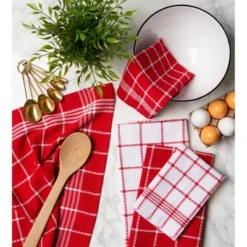 Design Imports Red Waffle Weave Dishtowel Set/6 -Design Imports GUEST c319fdaf fdef 4398 b3ec ea915427b245