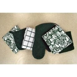 Design Imports Terry Solid Oven Mitt Set 2 Piece Dark Green 7X13" -Design Imports GUEST c346f7d3 7fde 4e96 aefc 9bbbe0ad7fcc