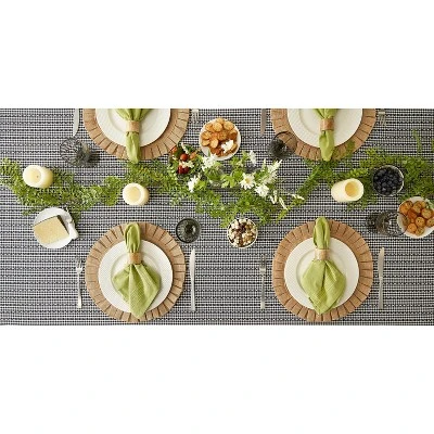 Design Imports Farmhouse Gingham Tablecloth, Black, 60X84" 4 Design Imports Farmhouse Gingham Tablecloth, Black, 60X84" - Image 4