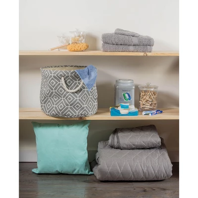 Design Imports Polyester Bin Stained Glass Gray Rectangle Large 17.5X12X15 3 Design Imports Polyester Bin Stained Glass Gray Rectangle Large 17.5X12X15 - Image 3