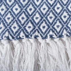 Design Imports Nautical Blue Mini Diamond Throw -Design Imports GUEST c483a3f9 b001 42a0 a466 3d5dd0d67801