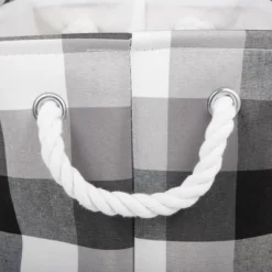 Design Imports Polyester Bin Tri Color Black Rectangle Medium 16X10X12 -Design Imports GUEST c4859fdb 1c8b 4a2a bc53 821b346154de