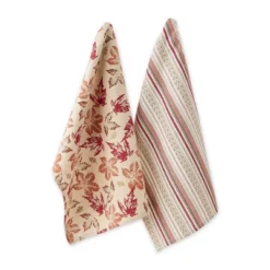 Design Imports Assorted Rustic Leaves Dishtowel (Set Of 2) -Design Imports GUEST c55039dd c22b 4b48 ad17 d7f2811935f7