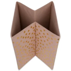 Nonwoven Polyester Cube Dots Millennial Pink/Gold Square 11x11x11 Set/4 -Design Imports GUEST c60b2555 2e03 4183 9f19 5dfb1d37511d