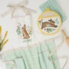 Design Imports Hello Spring Bunny Embellished Apron And Potholder Gift Set Of 2