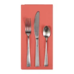 Design Imports Solid Cotton Napkin Set 6 Piece, Coral Reef, 20X20"