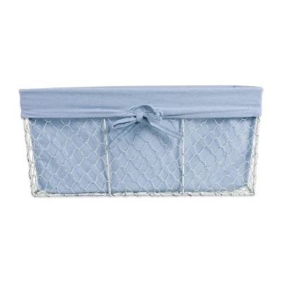 Design Imports Set Of 5 Antique White Chicken Wire Liner Baskets Denim 7 Design Imports Set Of 5 Antique White Chicken Wire Liner Baskets Denim - Image 7