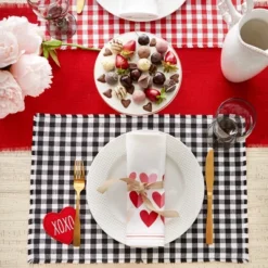 Design Imports Love & Xoxo Checkers Embellished Placemats Set/4 13 Design Imports Love & Xoxo Checkers Embellished Placemats Set/4 -Design Imports GUEST c7805de4 fc99 48d2 b71c fef5c57495ff