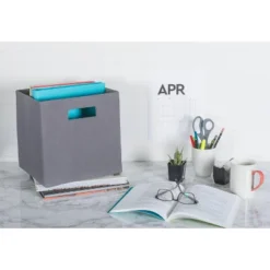 Polyester Cube Solid Gray Square 11x11x11 -Design Imports GUEST c799d928 1fd6 483a aa7b 6178ae90c7b9