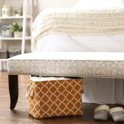 Design Imports Polyester Bin Lattice Pumpkin Spice Rectangle Medium 16X10X12 12 Design Imports Polyester Bin Lattice Pumpkin Spice Rectangle Medium 16X10X12 -Design Imports GUEST c876977f f716 45e7 8137 f511af834125