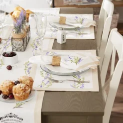 Design Imports Lavender Garland Printed Placemat Set/4