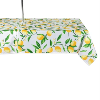 Design Imports Lemon Bliss Print Outdoor Tablecloth With Zipper 60X84 9 Design Imports Lemon Bliss Print Outdoor Tablecloth With Zipper 60X84 - Image 9