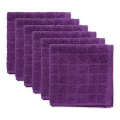 Design Imports Windowpane Terry Dishcloth Set 6 Piece, 12X12", Eggplant 9 Design Imports Windowpane Terry Dishcloth Set 6 Piece, 12X12", Eggplant -Design Imports GUEST ca0c07d0 af69 4fce a344 952e70cf5aa8