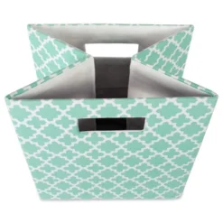 Polyester Cube Lattice Aqua Square 11x11x11 -Design Imports GUEST ca950cc3 ac8c 45fa a75a 16d83b71b413