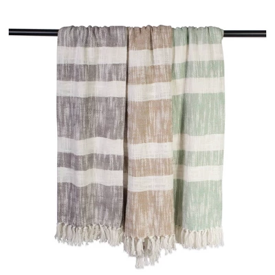 50"x60" Slub Striped Faux Shearling Throw Blanket - Design Imports 3 50"x60" Slub Striped Faux Shearling Throw Blanket - Design Imports - Image 3