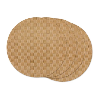 Design Imports Natural Basketweave Round Woven Placemat Set/4 9 Design Imports Natural Basketweave Round Woven Placemat Set/4 - Image 9