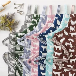 Design Imports Aqua Cat Print Chef Apron -Design Imports GUEST cce6735c 4894 49bd 9ca1 fb2c256b5f44