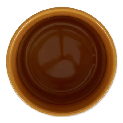 Design Imports Honey Gold Coffee/Sugar/Tea Ceramic Canister Set/3 2 Design Imports Honey Gold Coffee/Sugar/Tea Ceramic Canister Set/3 - Image 2