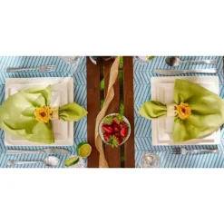 DII PVC Textured Twill Placemat Set 6 Piece, Storm Blue, 13x17.25" -Design Imports GUEST cd622c54 9766 40a0 a86d 9ccb7d49c9ab