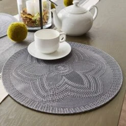6pk Plastic Woven Floral Placemats - Design Imports -Design Imports GUEST cd8c21f7 8f14 4bb3 8a1e 037d86c93300