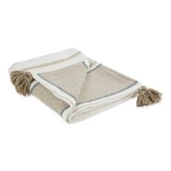 2-Tone Chevron Striped Throw Blanket - Design Imports -Design Imports GUEST cdd4e8de defb 4119 8598 b408f4b13dd3
