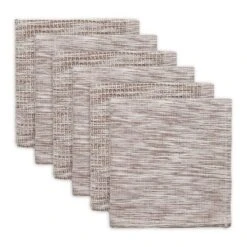 Design Imports Leather Brown/Off-White Asst Recycled Cotton Dishcloth Set/6 -Design Imports GUEST ce2ef3a0 c6f1 45b1 8ce0 8c82ddc80c15