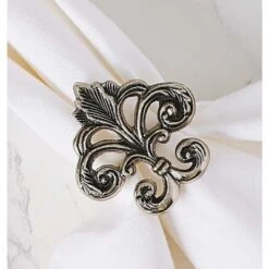 Design Imports Fleur-de-lis Napkin Ring Set/4 6 Design Imports Fleur-de-lis Napkin Ring Set/4 -Design Imports GUEST ce360742 a244 4494 9d69 dcd58f188e85