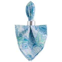 Design Imports Blue Watercolor Paisley Print Outdoor Napkin Set/6 -Design Imports GUEST cea09e08 7609 449e a068 1bdac0134e68