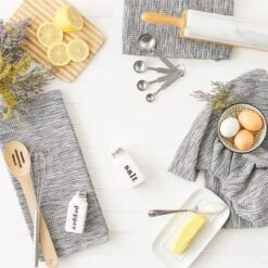 Design Imports Black/Off-White Tonal Recycled Cotton Waffle Dishtowel Set/3 -Design Imports GUEST ceb3a7cb f61c 4b2d 9fc4 afb88c349714