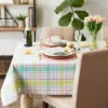 Design Imports Spring Plaid Tablecloth 60X84